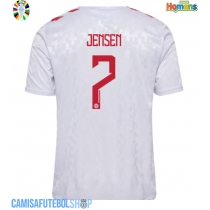 Camisa de time de futebol Dinamarca Mathias Jensen #7 Replicas 2º Equipamento Europeu 2024 Manga Curta